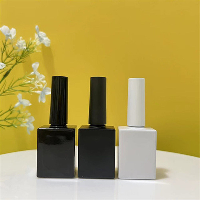 Leak Proof 8ml 10ml ขวดยาทาเล็บแก้ว Electroplated Silver